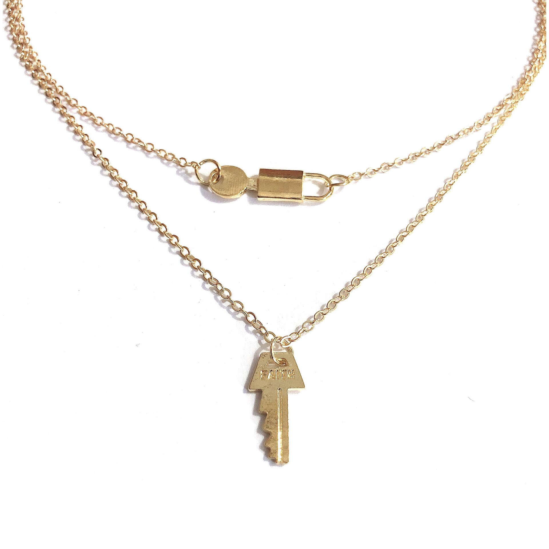 Neue Halskette Schmuck Multi-schicht Halskette Schlüssel Schloss retro ErkläSprosse Halskette gotisch Halskette Frauen