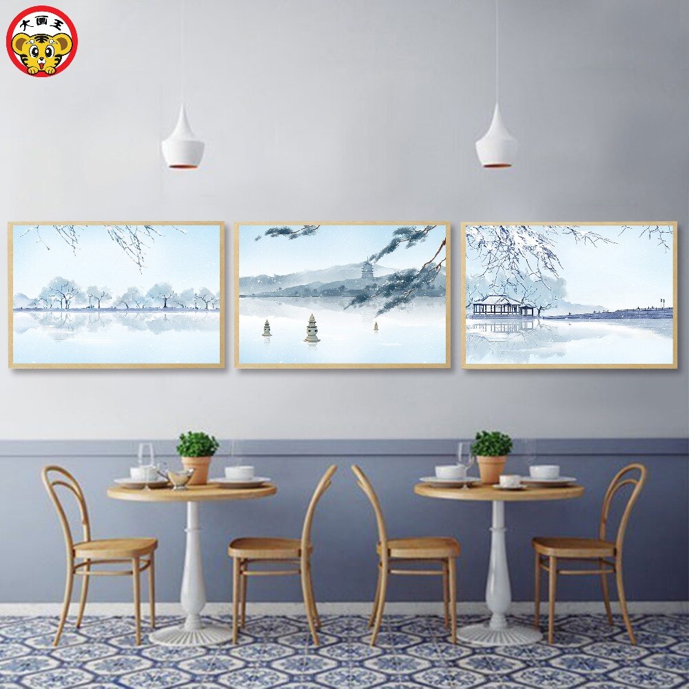 painting by numbers art paint by number Chinese ancient city tower peach landscape costume paintings by numbers on canvas oil