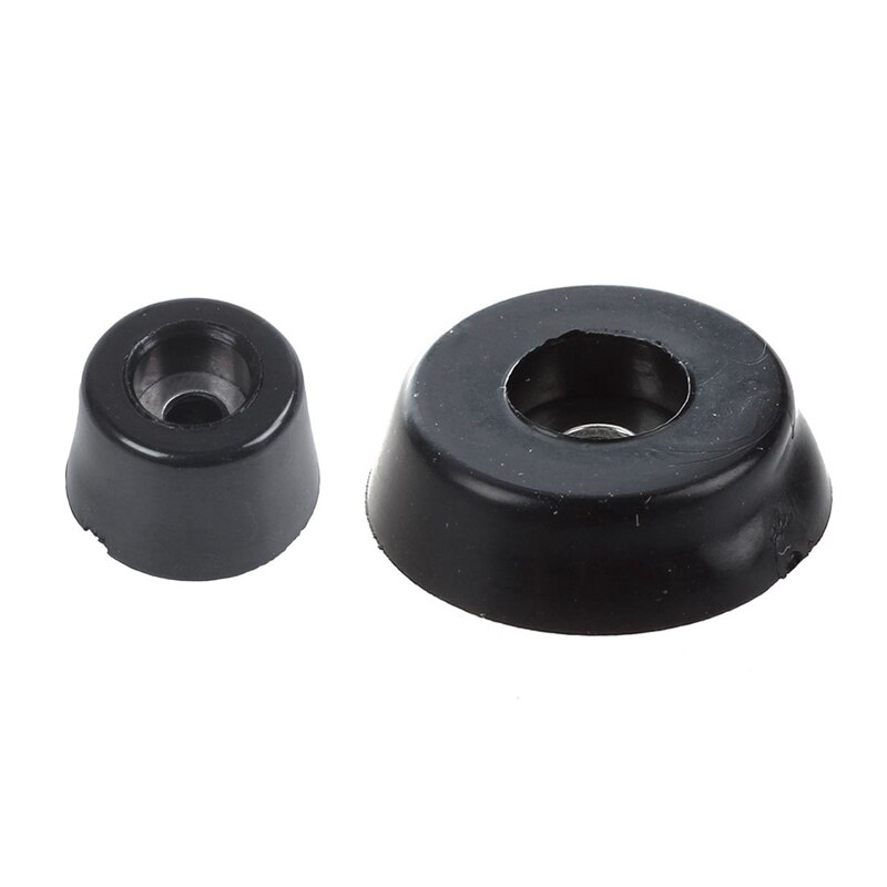 40Pcs Rubber Anti Vibration Conical Shape Furniture Table Chair Leg Tip Foot Pads Black - 20Pcs 14X9X12Mm &amp; 20Pcs 18X15X5Mm