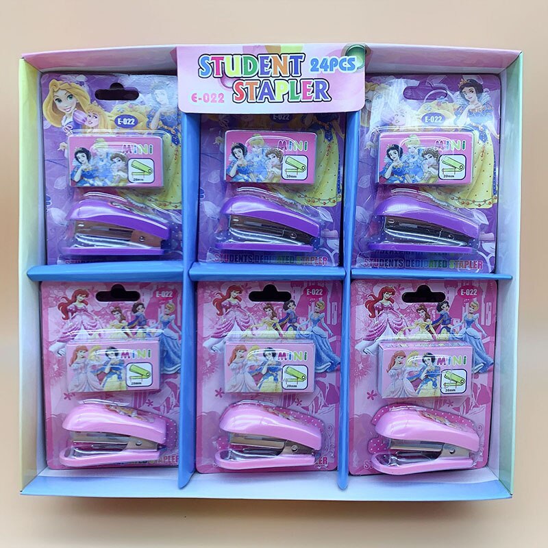 Mini agrafeuse à avocat dessin animé, 12 pièces/lot, agrafeuse avec agrafes No.10, fournitures scolaires et de bureau: C