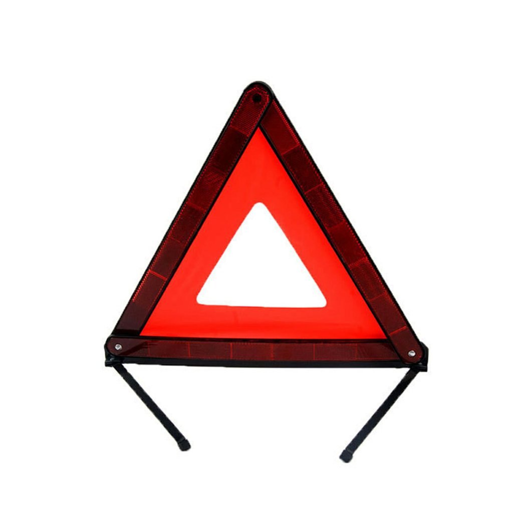 Automobile Triangle Warning Sign Tripod Vehicle Reflective Parking Sign With High Density Hexaprism Structure