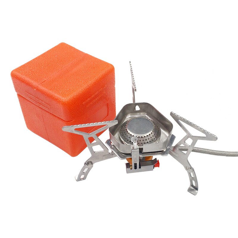 Camping Gas Stove Portable Folding Outdoor Backpacking Stove Tourist Equipment For Cooking Hiking Picnic 3500W: Gas Stove1