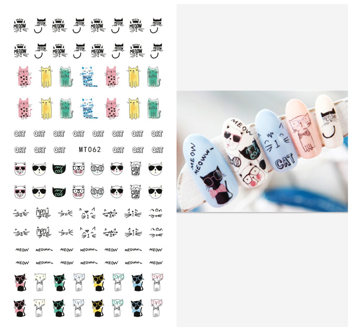1pcs Nail Art Stickers Flamingo Coconut Tree Adhesive Nail Art Decorations Summer Beach Series Nail Stickers: MP321T62
