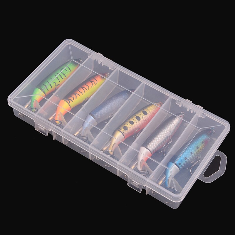 6 pz con scatola Whopper Plopper 100Mm 13G galleggiante per richiamo di pesca artificiale esca dura Wobbler coda rotante attrezzatura da pesca