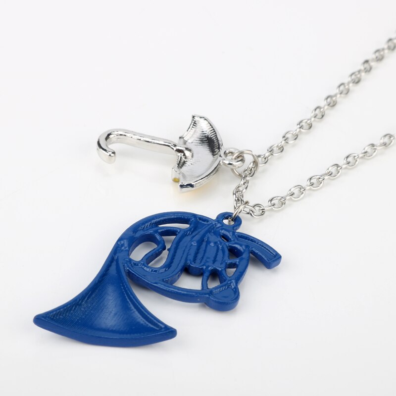 MQCHUN FANTASY universo HIMYM come I Met tuo madre ombrello giallo madre collana con pendente in corno francese blu regalo di alta qualità