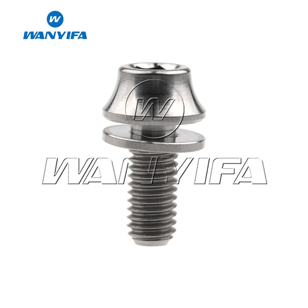 M5x12mm Wanyifa Titanium Ti Bolt with Washers for Bicycle Water Bottle Cage Hex Bolts: M5x12mm Silver