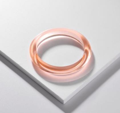 Cool Summer Acetic Acrylic Bangles Bracelets Transparent Clear Acrylic Resin Bangle Bracelet for Women: orange