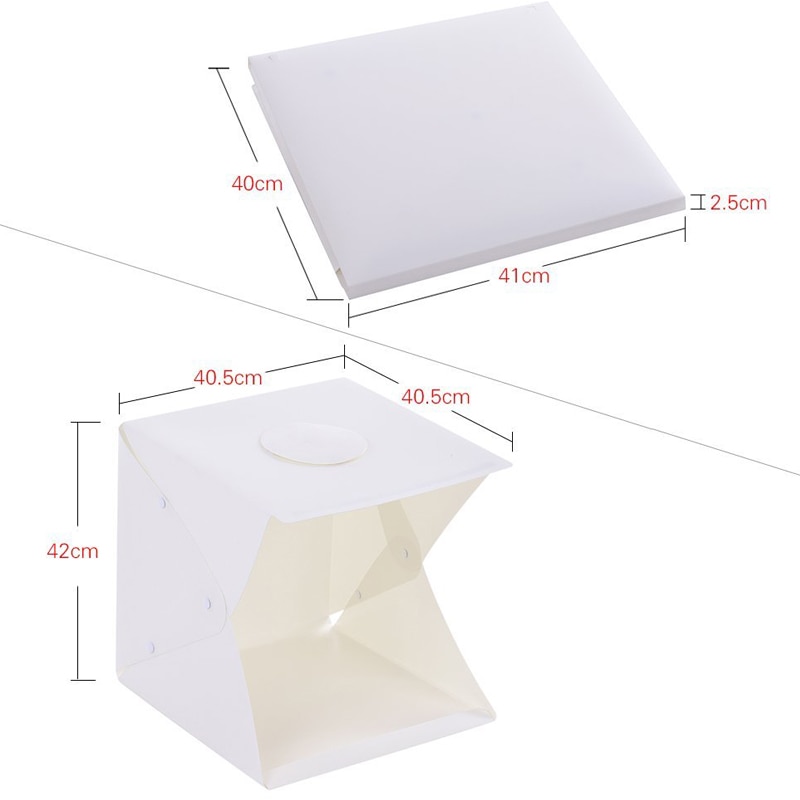 40*40*42cm Mini Folding Lightbox Photography Studio Diffuse Soft Box Lightbox Photography Black White Background Kit Light box