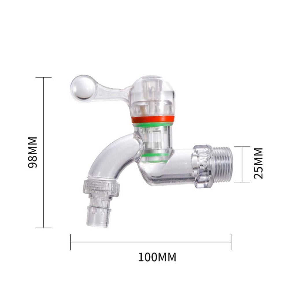 Gennemsigtig plastikhane vandafbryder havevandingsstik 20/25mm vandhaner multifunktionel vandventil: Gul