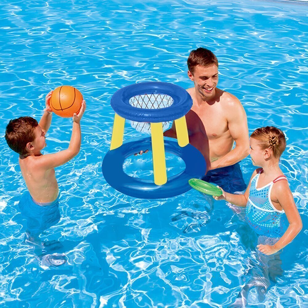 Børn dreng spiller oppustelig strand flydende bøjler swimmingpool legetøj børn boldspil volleyball basketball vandsport