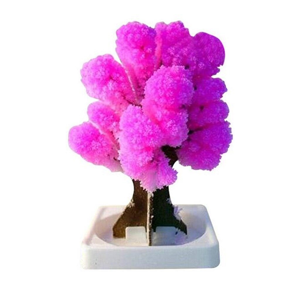Visual Magic Artificial Sakura Trees Decorative Growing DIY Paper Tree Novelty Baby Toy Flower Exploring navidad