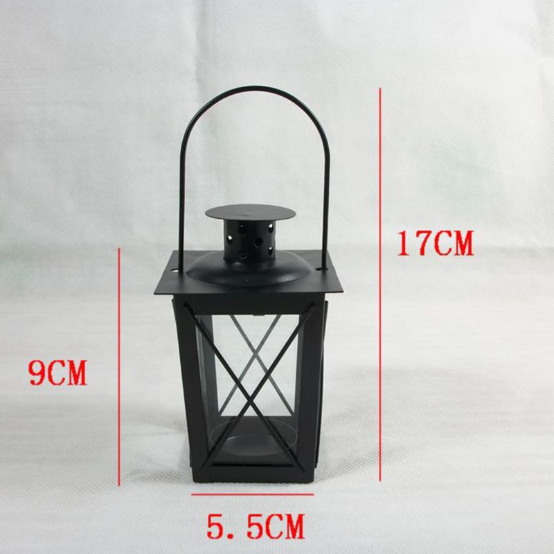 Marokkansk stil sort/hvid romantisk romantisk lysestage retro hængende lanterne lampe indretning til middag boligindretning