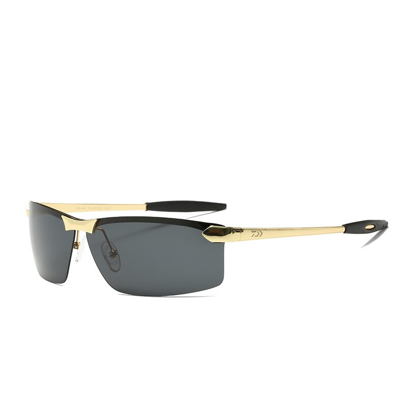 1 par polariserede briller fiskeri solbriller unisex udendørs sport klatring cykling fiskebriller cykel briller pesca: Gylden