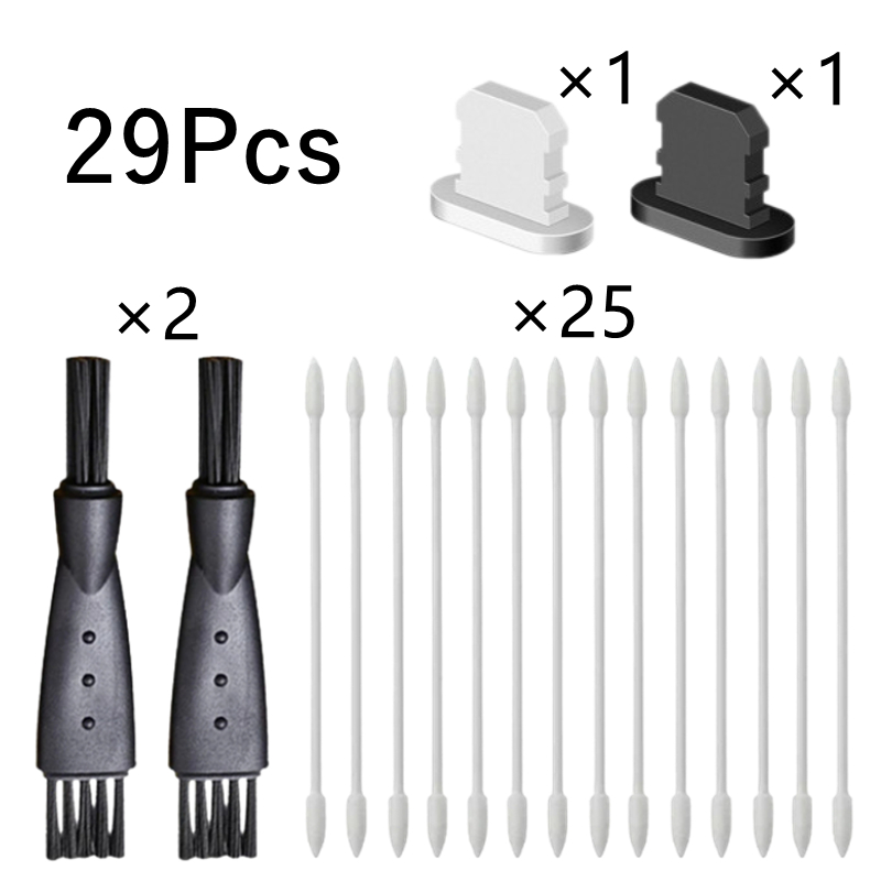29Pcs Cleaning Brush Phone Charging Port Dust Plug For iPhone Mi Type C Speaker Watch Screen Cleaner Kit Keyboard Cleaning Tool
