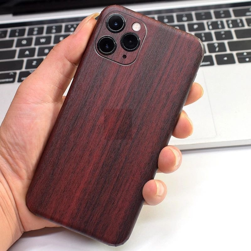 Mobile Phone Sticker For iPhone 11 Pro Max Wood Grain Protective Film For iPhone 11 Pro 11 Back Decals Accessories EEMIA