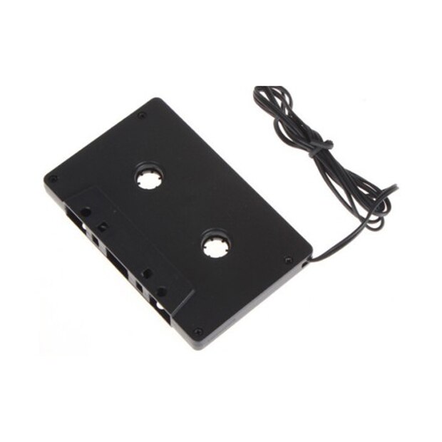 Adaptateur de cassette audio noir pour voiture, compatible avec  mp3 ipod, nani, cd, md