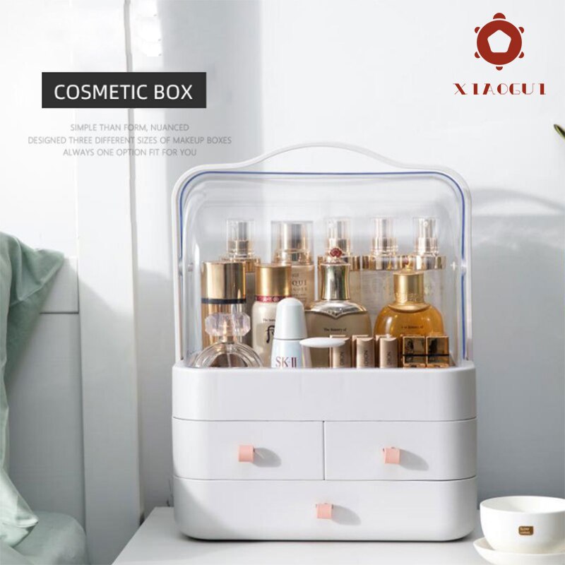 rangement maquillage rangement salle de bain boite de rangement maquillage boite rangement maquillage organisateur pour cosmétiques, conteneur de stockage en plastique, organisateur de maquillage, papeterie