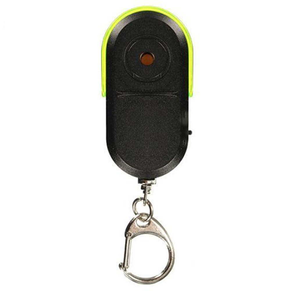 Locator ABS Anti-lost Keychain Mini Battery Operated Whistle Sound Wireless LED Light Alarm Portable Key Finder: Green