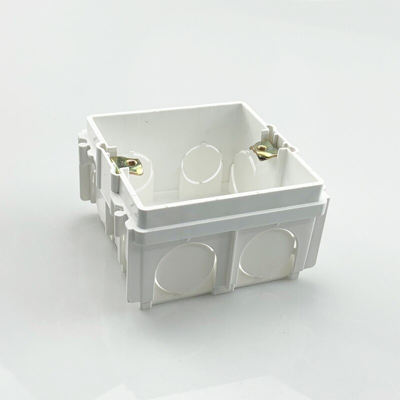 Witte Kleur 86Mm Verbergen Installatie Verborgen Mount Box Behuizing Junction Bedrading Dozen Voor Stopcontact Panel