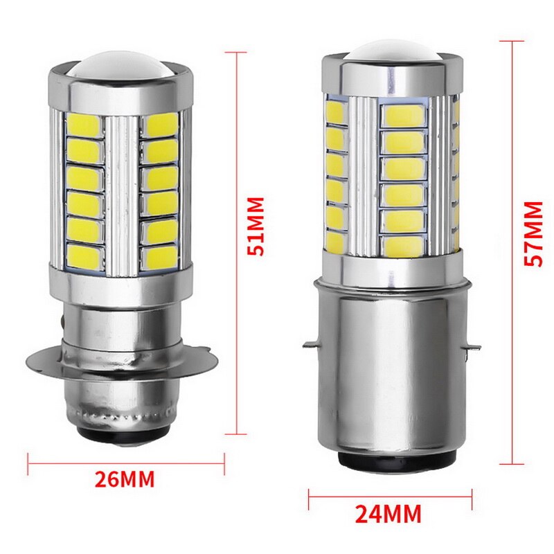 1x px15d p15d 33 smd  h6m led  ba20d 5630 33 led tågelygte auto motorcykel/motorcykel/ forlygter fjern-/nærlys pære 12v