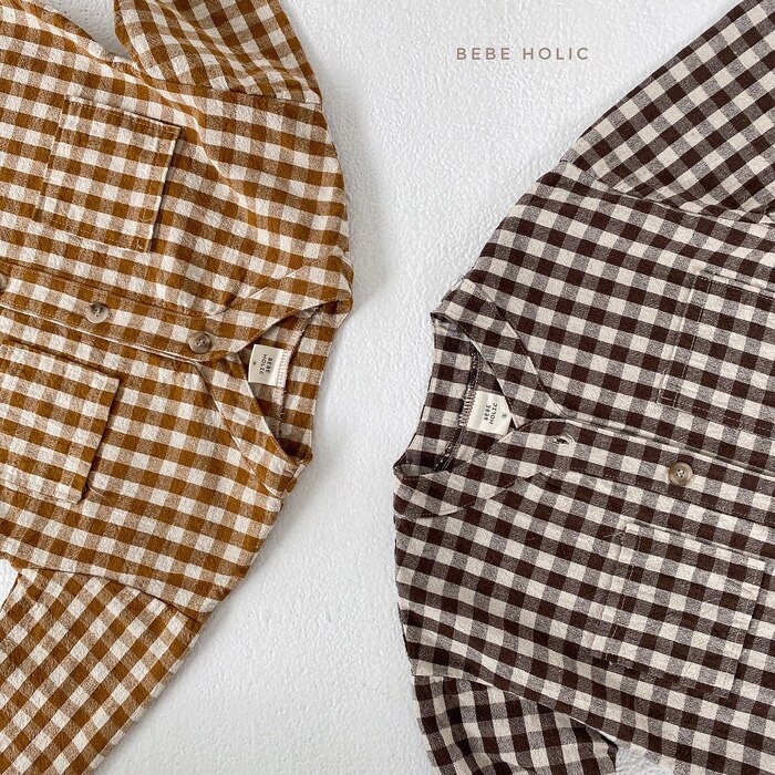 Newborn Baby Girl Boy Clothes Autumn Long Sleeve Plaid Romper Baby Girl Boy Cotton Soft Jumpsuit Overall Outfits