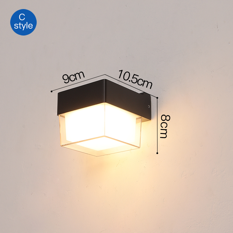 Moderne Outdoor Waterdichte IP65 Wandlamp LED Verlichting Voor Binnenplaats Licht Gangpad Balkon Gang Decoratieve Verlichting Veranda Tuin