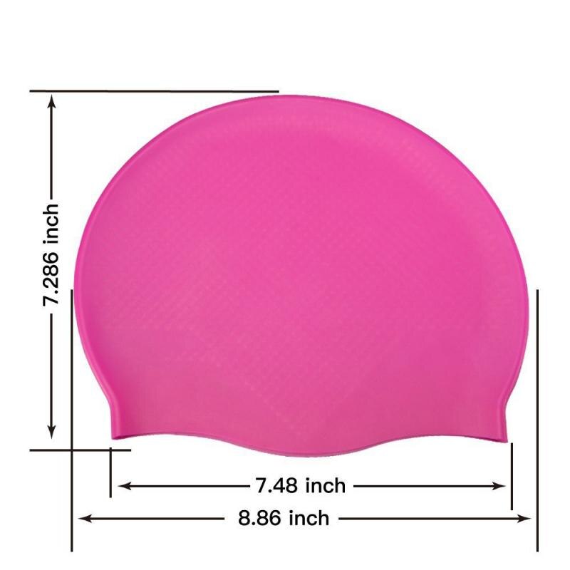 Unisex Elastic Swimming Pool Hat Silicone Swim Cap Swimwear Flexible Durable Waterproof Swimming Shower Hat Tools Fit All TSLM1