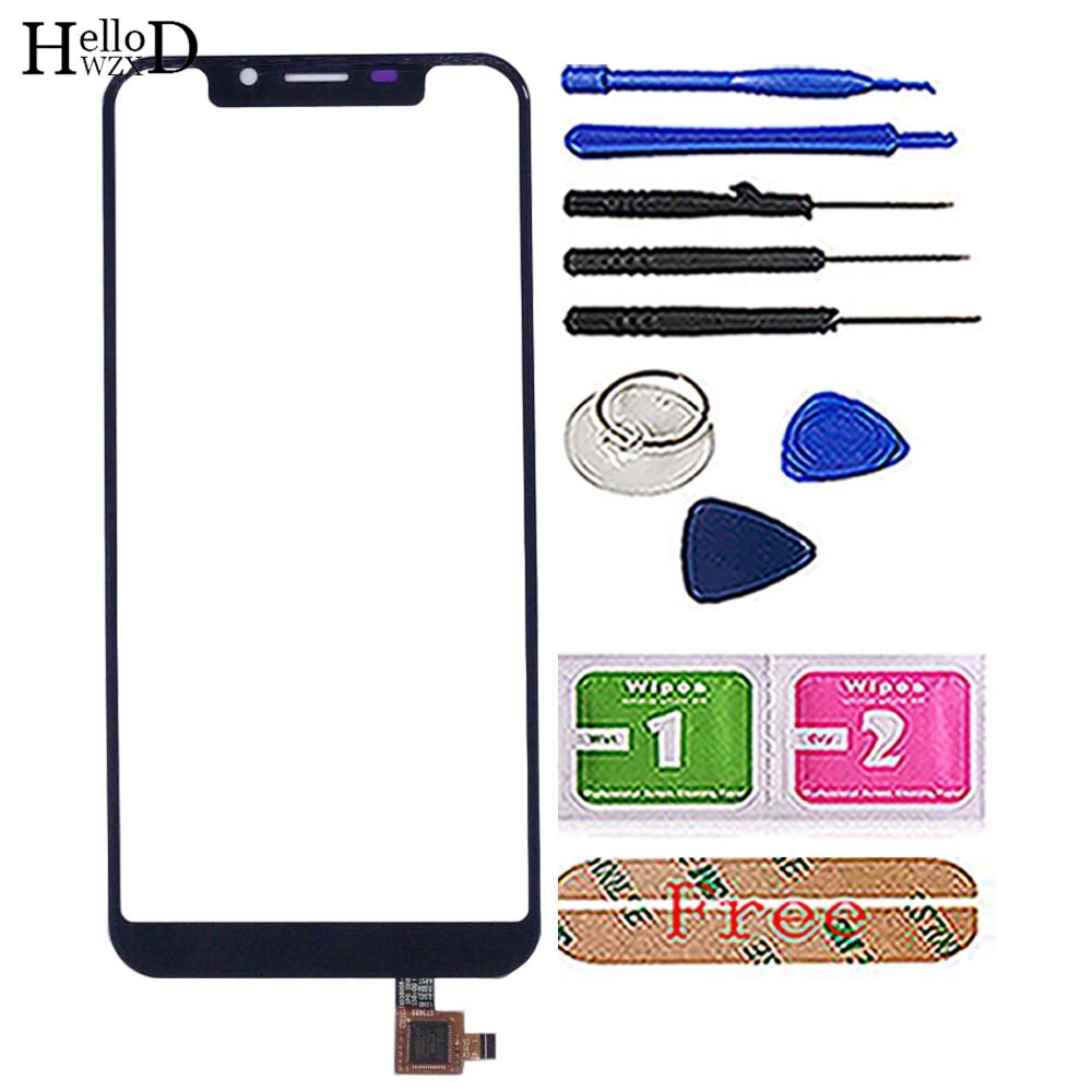 Mobile Touch Screen Sensor For Oukitel U18 Touch Screen Digitizer Front Glass Panel Capactive TouchScreen Sensor Tools Wipes: Black With Tools