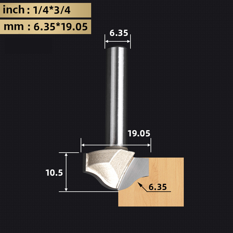 Tideway Round Bottom Clearing Bit Grade Woodworking Cutters CNC Tool Line Type Trimming Milling Cutter For Wood: 35mm
