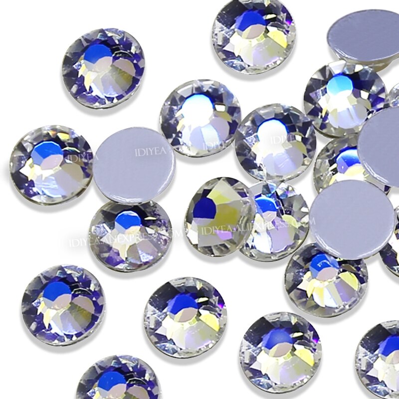 Moon night hotfix strass för handarbetskläder flatback kristall fix stenar strass glitter för tyg gör-det-själv-dekoration