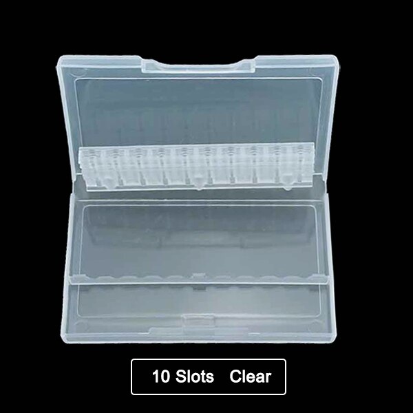 1 st 6/7/10/20/30 hål akryl spik borr låda plast stativ behållare för 3/32 "bits borr display utställningstillbehör: 10