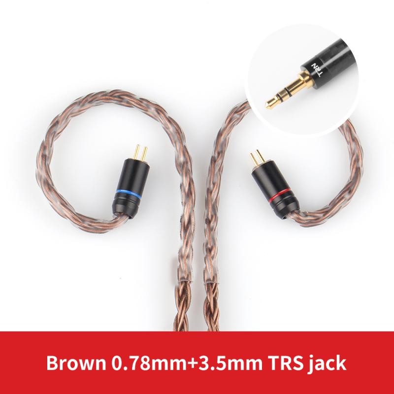 16 core-strand Silver Plated Balanced Cable To 0.75 0.78 2pin/mmcx Connector Hifi MMCX Upgrade Cable For TRN V80/KZ/TFZ: 08