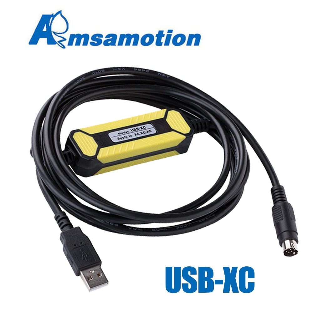 ! usb-xc lämplig xinje  xc1 xc2 xc3 xc5 plc programmeringskabel usb kommunikationskabel stöd win 7