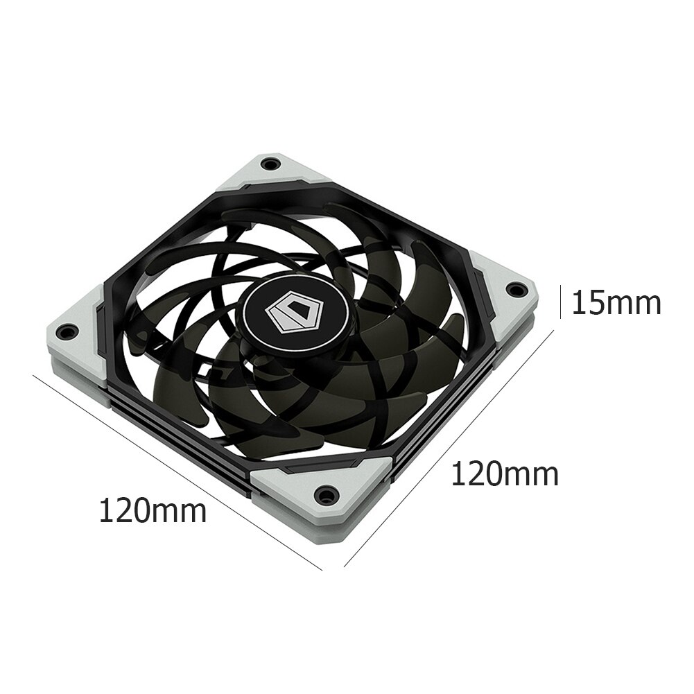 ID-COOLING 12015XT 120mm Ultra Slim Quiet PWM Fan Computer PC Case CPU Water Cooler Ventilador: Default Title