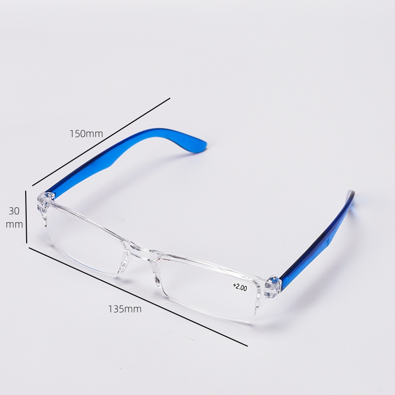 Ultralight Transparent Frame Reading Glasses Portable Patchwork Presbyopia Eyeglasses Diopter +1.0 To +4.0