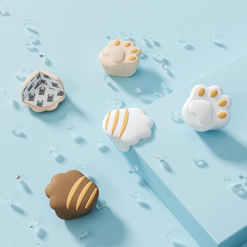 Cartoon Cat Paw Table Corner Protector Safe Eco-friendly Silicone Baby Proofing Angle Edge Guard Cover for Table