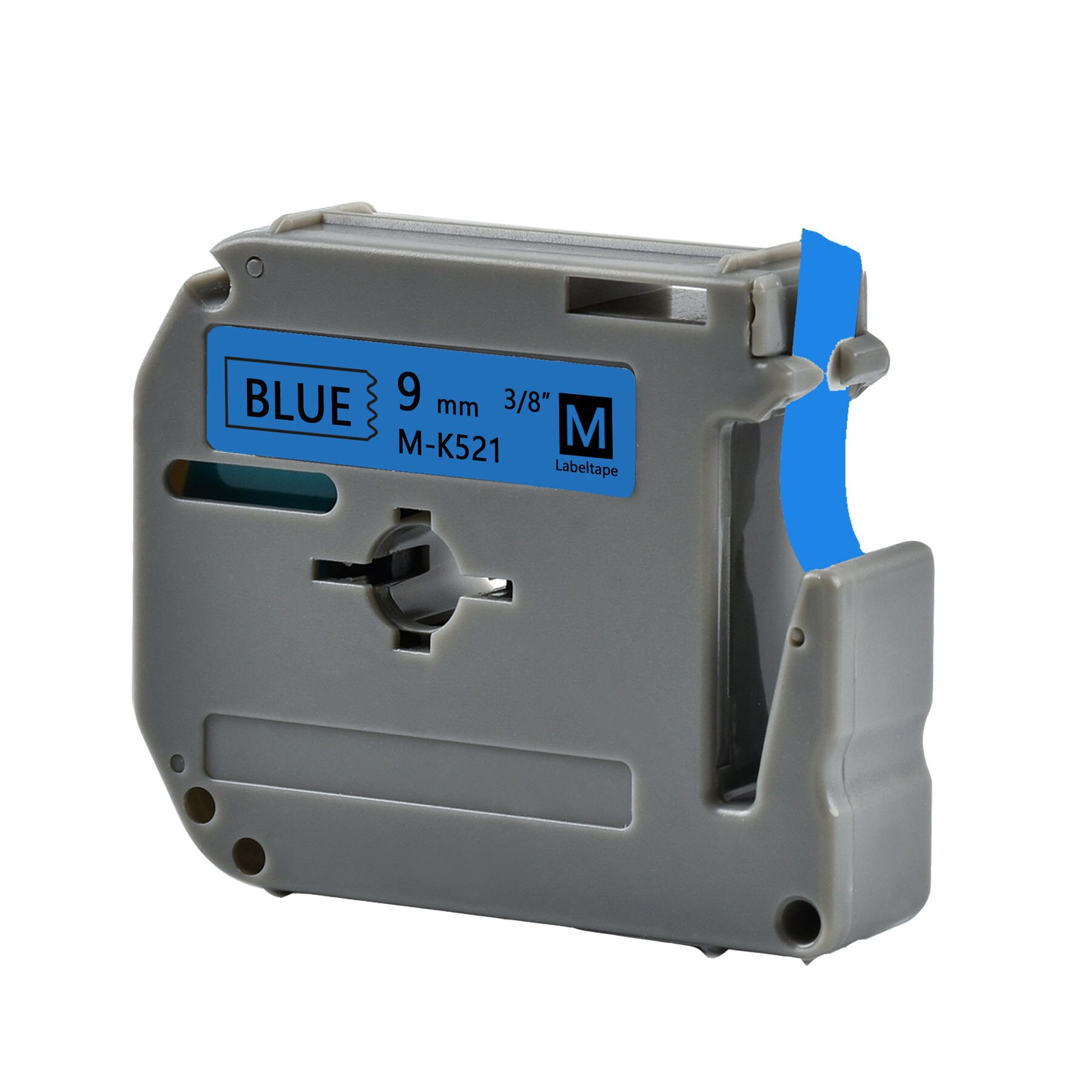 Cidy MK-221 Compatibel Brother M-K221 MK221 Mk 221 Zwart Op Wit 9 Mm Sterke Lijm Label Tapes Voor PT-80 PT-70: black on blue