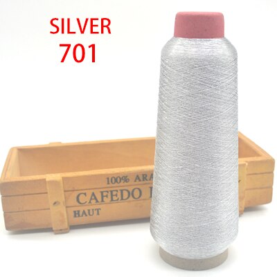 3200M/Roll DMC Metallic Embroidery Crochet Knitting Yarn Cross Stitch Metallic Yarn Threads Sewing accessory diy: Silver 701