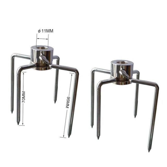 2pcs/set Rotisserie BBQ Forks Stainless Steel Spit BBQ Forks Charcoal Chicken Grill Rotisserie Meat Fork BBQ Tool: Default Title