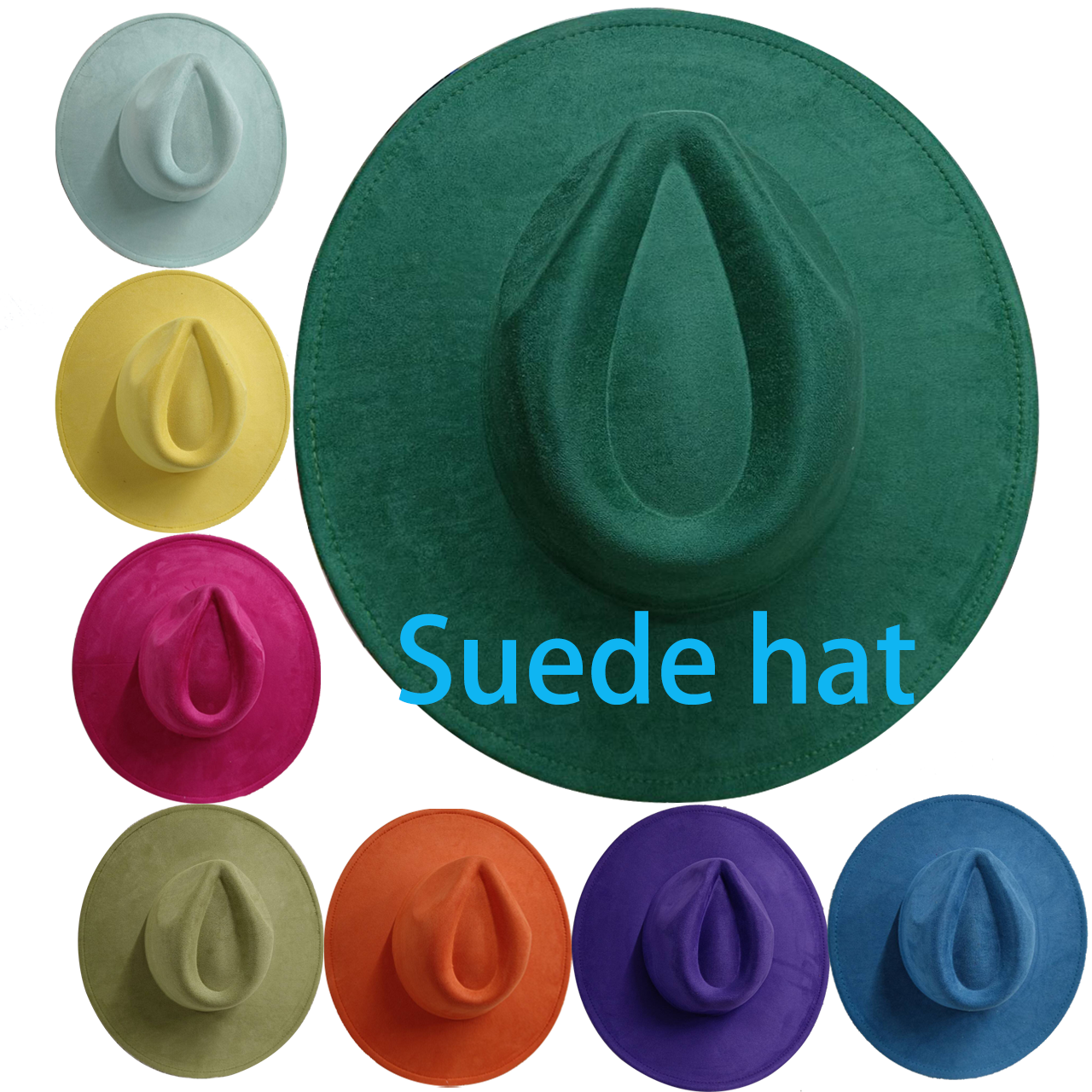 Europäische US Neue 9,5 cm Große Krempe Wildleder Zylinder für Frauen Männer Pfirsich Herz Top Jazz Fedora Hüte für Party Hochzeit Filz Kappe
