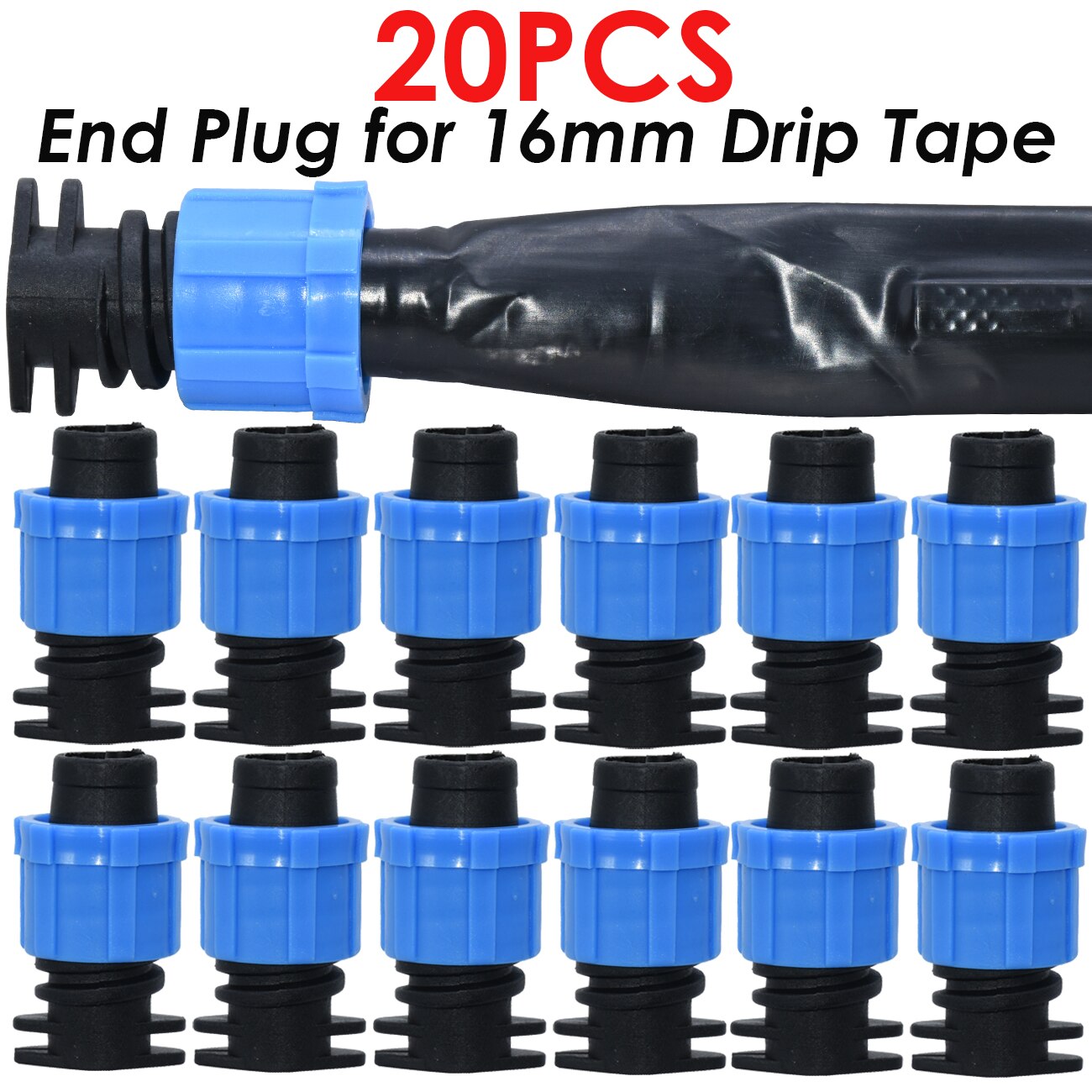 10PCS Greenhouse Drip Tape for Irrigation 16mm Hose Repair 5/8'' Couplings Tee 3-Way Quick Connector Thread Lock Extension Joint