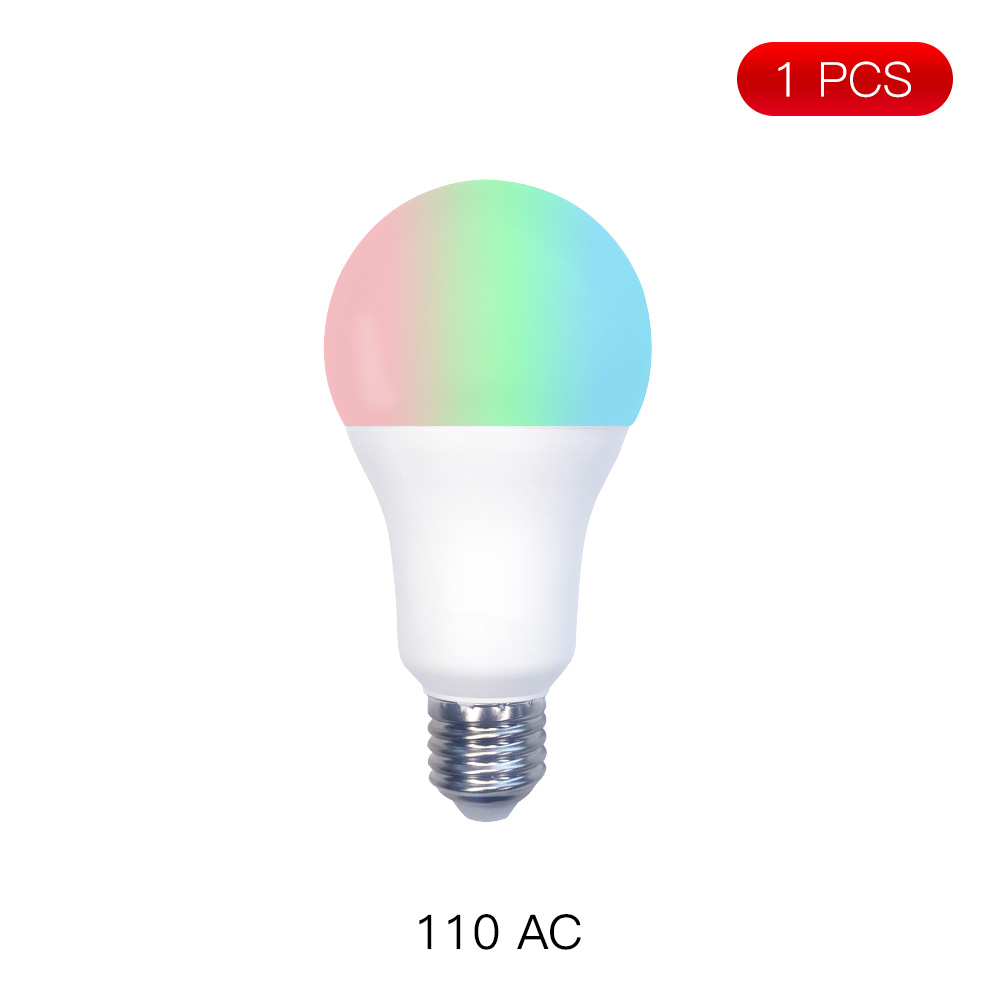 Smarte led-lampe mit wlan, dimmbar, 14w rgb-farben (farbwechsel),  e27 2700k-6500k farben-blenden, steuerung per tuya-app, kompatibel mit alexa und google assistant.: 1 pc 110v
