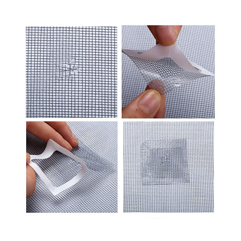 1-10 unds/pack de mosquiteros para ventana parche de reparación autoadhesivo diy partición exterior insectos FIy cortinas para bichos Protector de protección