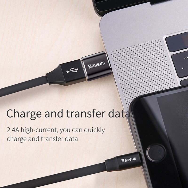 Baseus USB na typ C OTG Adapter USB USB-C męski na Micro USB type-c żeński konwerter dla Macbook Samsung S20 USBC OTG złącze