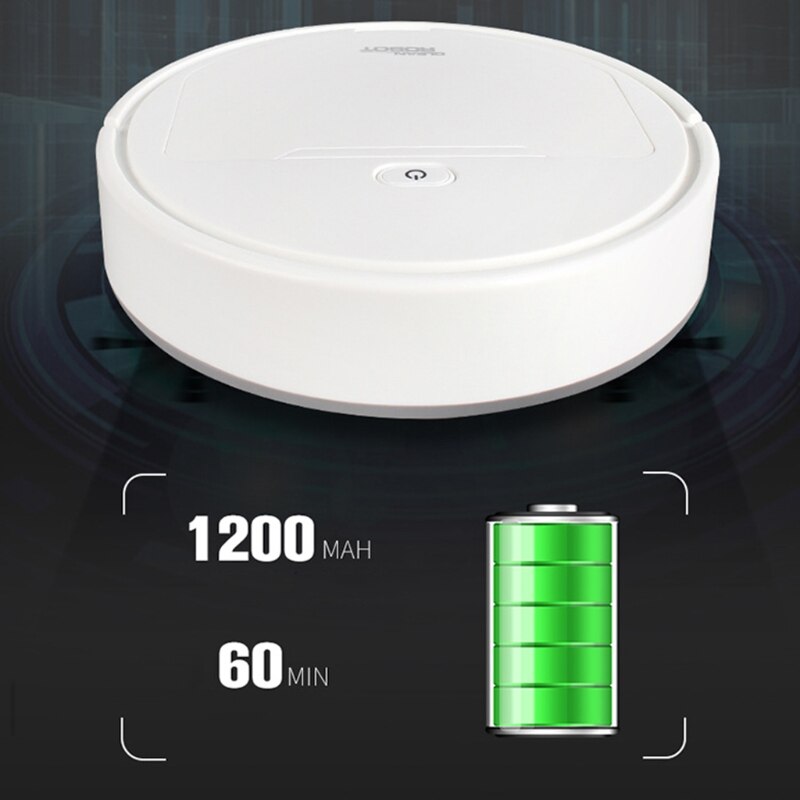 Robot Vacuum Cleaner, Strong Suction Automatic Bot Self Detects Stairs Pet Hair Allergies Friendly Robotic Home Cleaning