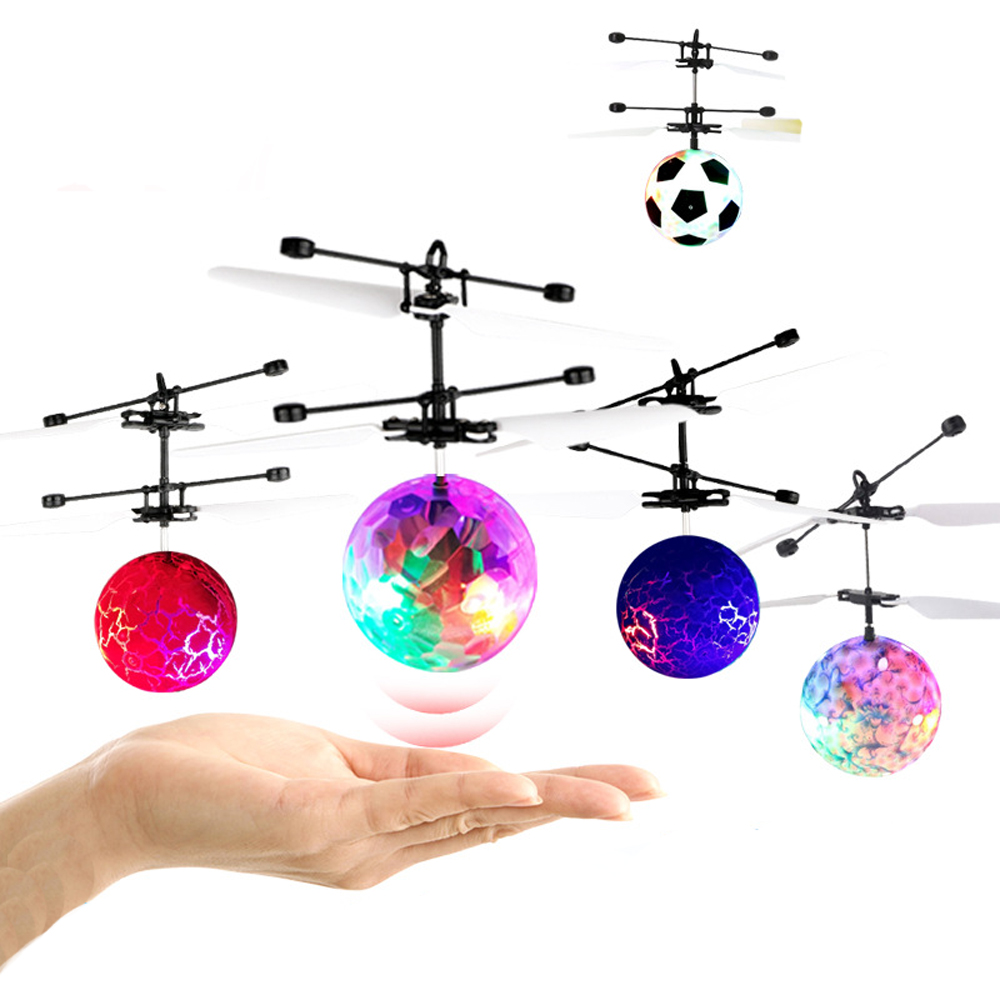 Sensor de detección de aviones, colorida bola voladora brillante, iluminación LED integrada para niños adolescentes, juguetes eléctricos para niños,