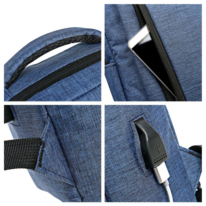 Fularuishi Brand Laptop Backpack For Men Business Backpack Notebook Bag School Bag Computer Backpack USB Socket