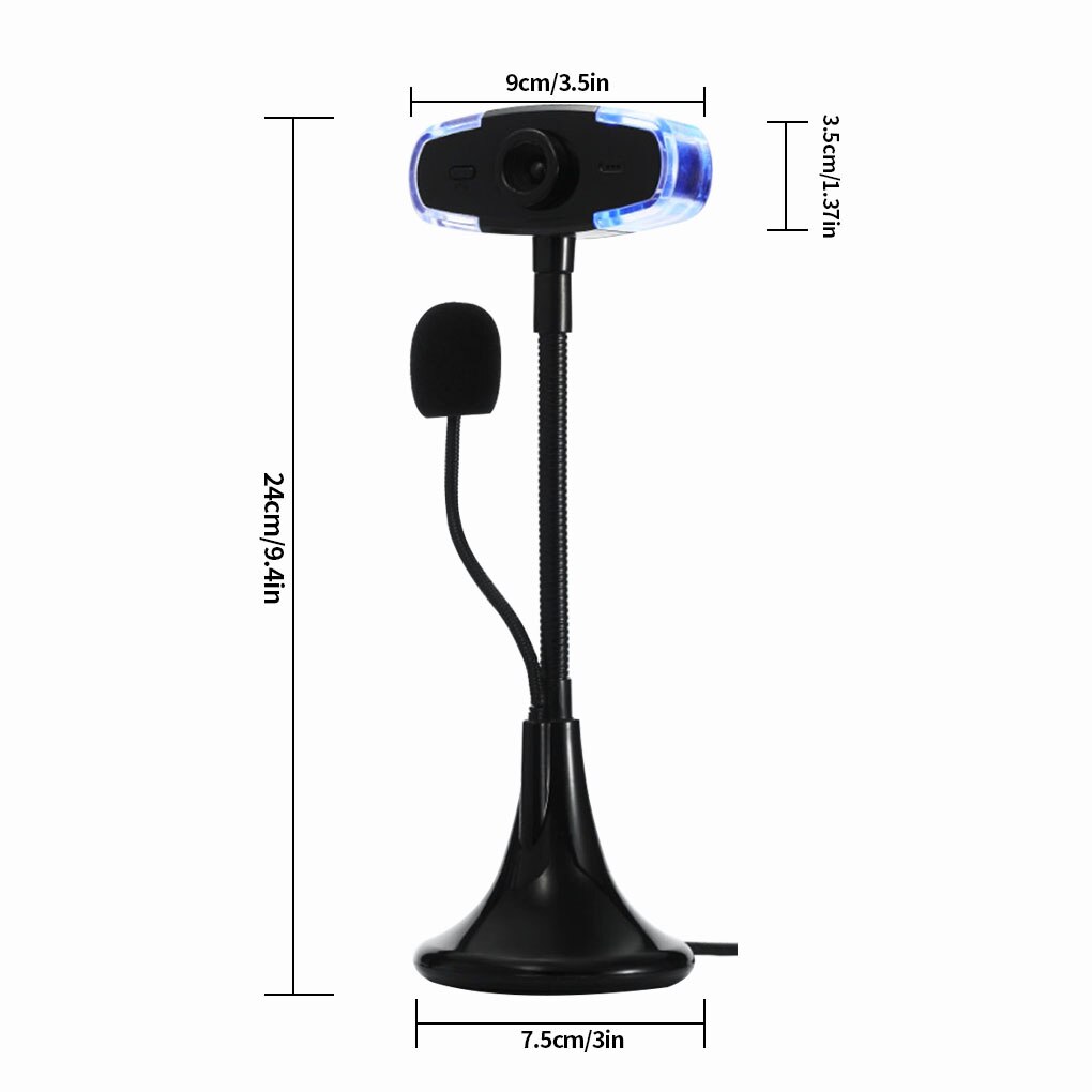 Drive-free HD Webcam with Microphone Laptop Computer Web Camera Home Adjustable Webcam