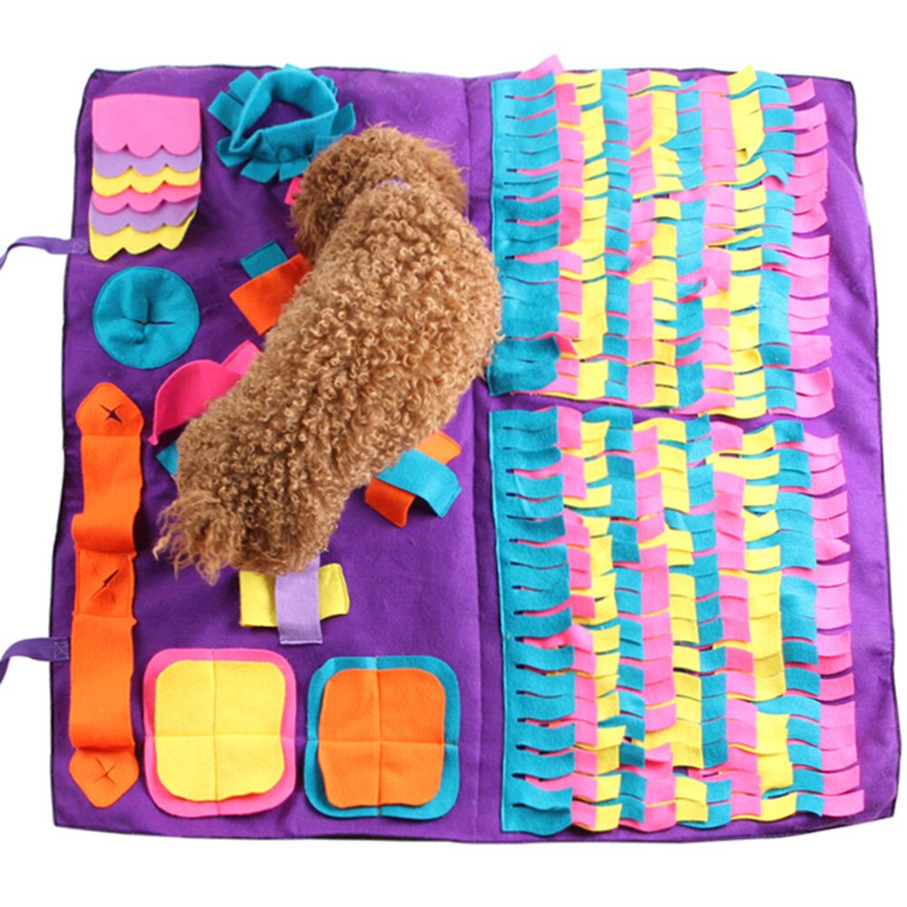Dog Puzzle Toys Pet Snuffle Mat For Dogs Interactive Feed Game For Boredom Dog Treat Dispenser Indoor Outdoor Stress Relief