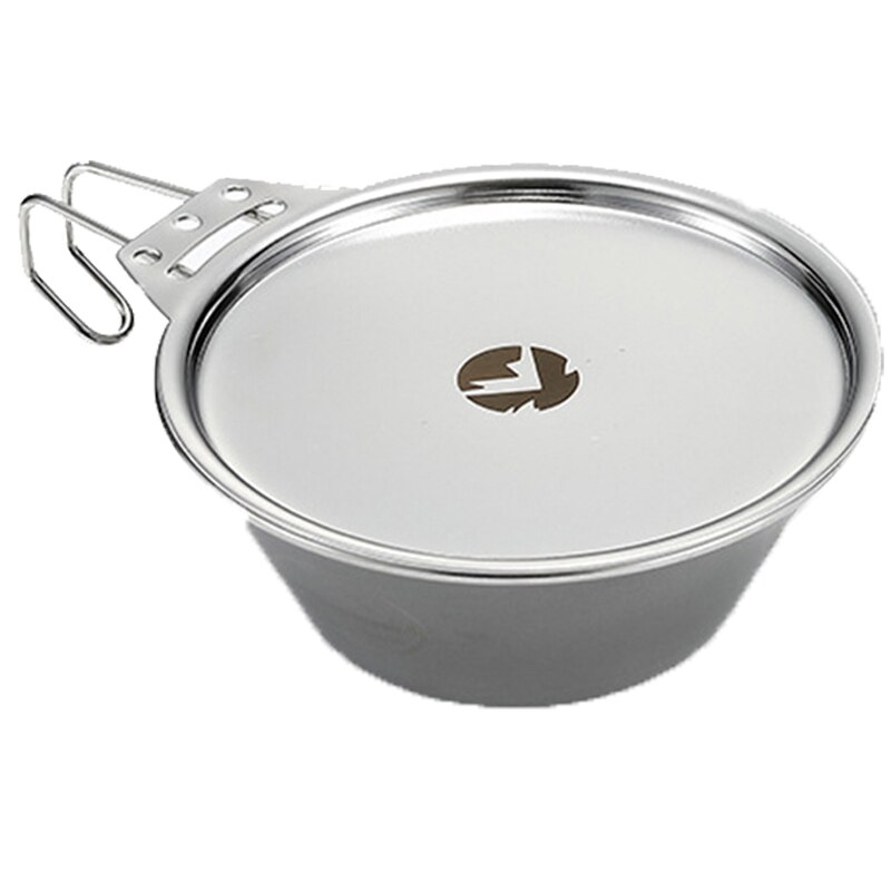 Campingmoon Roestvrij Staal Camping Sierra Cup Lichtgewicht Compacte Camping Pot Wandelen Koffie Mok Kom Cup Outdoor Servies: S Cup with lid